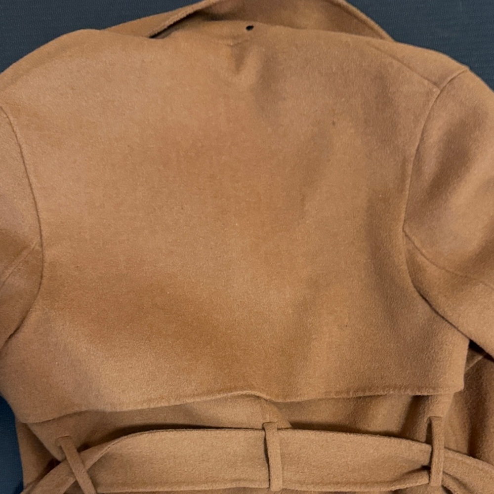 AllSaints Camel Wool Belted Coat - Picture 4 of 9